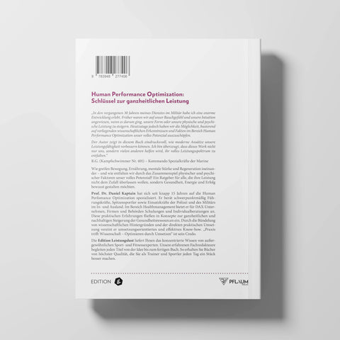Rückseite Human Performance Optimization, von Prof. Dr. Daniel Kaptain