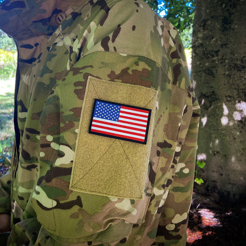 SPARTANAT-Patch US-Flagge bunt