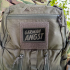 Patch mit dem Text German Angst in den Farben Tarn RAL 7013 und Schwarz