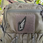 Spartanat-Patch Starshiptrooper mit Klett in Scharz und Silber