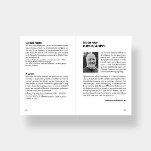 SPARTANAT Black Book 22 Close Protection, von Markus Schimpl, Autor