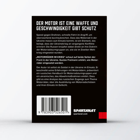 SPARTANAT Red Book 16 Motorräder im Krieg, von Gustav Freimann, Rückseite