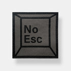 Patch Spartanat mit Text No Esc in den Farben Schwarz und RAL 7013
