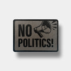 Patch mit Text No Politics in RAL 7013