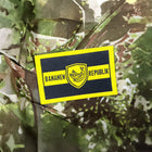 Spartanat Patch mit dem Text Bananenrepublik in der Farbe Gelb