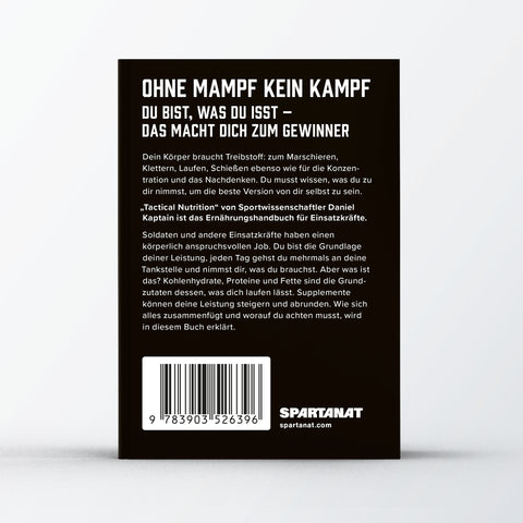 Spartanat Black Book 18 – Tactical Nutrition, Ernährung für Spezial- und Einsatzkräfte, von Daniel Kaptain, Rückseite