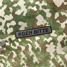 SPARTANAT Patch Geh bitte, mit Klett, in Schwarz und RAL7013