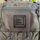 Patch Spartanat mit Text No Esc in den Farben Schwarz und RAL 7013