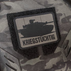 Spartanat-Patch mit Text Kriegstüchtig und Panzer