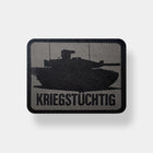 Spartanat-Patch mit Text Kriegstüchtig und Panzer