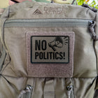 Patch mit Text No Politics in RAL 7013