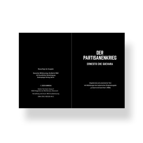 Spartanat Red Book 13 – Der Partisanenkrieg, von Ernesto Che Guevara, Impressum